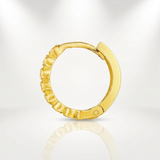 RCJ - 14k Yellow Gold Petite Textured Round Hoop Earrings - One Size - Gold - View 2