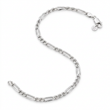 Sterling Silver Rhodium Plated Figarope Chain 3.8mm — 18 / Silver — view 2