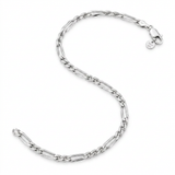 Sterling Silver Rhodium Plated Figarope Chain 3.8mm — 18 / Silver — view 3