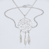 RCJ - Sterling Silver 17 inch Necklace with Dream Catcher Pendant - 17 - Silver - View 2