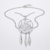 RCJ - Sterling Silver 17 inch Necklace with Dream Catcher Pendant - 17 - Silver - View 3