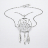 RCJ - Sterling Silver 17 inch Necklace with Dream Catcher Pendant - 17 - Silver - View 4