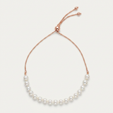 RCJ - 14k Rose Gold Adjustable Friendship Bracelet with Pearls - 9.25 - Pink - View 2