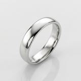 14k White Gold 4mm Comfort Fit Wedding Band — 10 / Silver — view 1