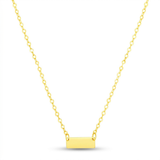 14k Yellow Gold Polished Mini Bar Necklace — 18 / Gold — view 1