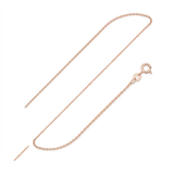14k Rose Gold Cable Link Chain 0.5mm — 16 / Pink — view 1