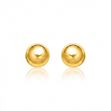 RCJ - 14k Yellow Gold Round Motif Stud Earrings (7.0 mm) - One Size - Gold - View 2