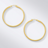 RCJ - 10k Yellow Gold Polished Hoop Earrings (30mm) - One Size - Gold - View 2