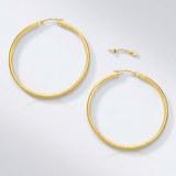 RCJ - 10k Yellow Gold Polished Hoop Earrings (30mm) - One Size - Gold - View 3
