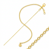 14k Yellow Gold Round Cable Link Chain 1.1mm — 16 / Gold — view 2