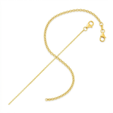 14k Yellow Gold Round Cable Link Chain 1.1mm — 16 / Gold — view 3