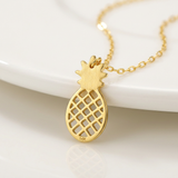RCJ - 14K Yellow Gold Pineapple Necklace - 18 - Gold - View 2