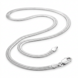 Sterling Silver Rhodium Plated Herringbone Chain 3.3mm — 16 / Silver — view 3