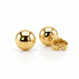 RCJ - 10k Yellow Gold Round Stud Earrings (5.0 mm) - One Size - Gold - View 4
