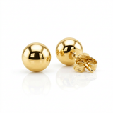 RCJ - 10k Yellow Gold Round Stud Earrings (5.0 mm) - One Size - Gold - View 2