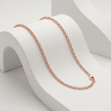 14k Pink Gold Round Cable Link Chain 1.1mm — 16 / Pink — view 2