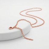 14k Pink Gold Round Cable Link Chain 1.1mm — 16 / Pink — view 3