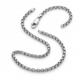 5.2mm Sterling Silver Rhodium Plated Round Box Chain — 22 / Silver — view 3