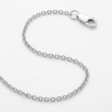 Sterling Silver Rhodium Plated Round Cable Chain 1.8mm — 16 / Silver — view 1