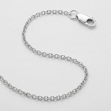 Sterling Silver Rhodium Plated Round Cable Chain 1.8mm — 16 / Silver — view 3
