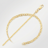 14k Yellow Gold Mariner Link Anklet 1.7mm — 10 / Gold — view 1