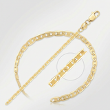 14k Yellow Gold Mariner Link Anklet 1.7mm — 10 / Gold — view 2