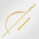 RCJ - 14k Yellow Gold Mariner Link Anklet 1.7mm - 10 - Gold - View 2