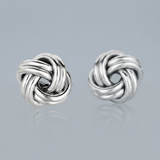 Sterling Silver Polished Love Knot Earrings — Sterling Silver — view 3