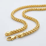 4.0mm 14k Yellow Solid Gold Diamond Cut Round Franco Chain — 24'' / Yellow Gold — view 2