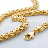 4.0mm 14k Yellow Solid Gold Diamond Cut Round Franco Chain — 24'' / Yellow Gold — view 2