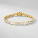 CZ Tone Tennis Bracelet — One Size / Gold — view 2