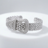 Avera - Cubic Zirconia Buckle Bracelet - One Size - Open White - View 4