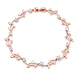 Cubic Zirconia Vine Bracelet — One Size / Pink — view 1
