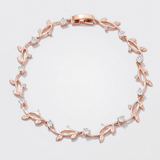 Cubic Zirconia Vine Bracelet — One Size / Pink — view 2
