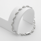Avera - Elegant Eternity Bracelet - One Size - Silver - View 4