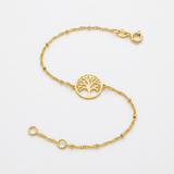RCJ - 14K Yellow Gold Tree of Life Bracelet - 7'' - Yellow Gold - View 2