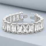 Avera - Elegant Bridal Bracelet - One Size - Silver - View 2