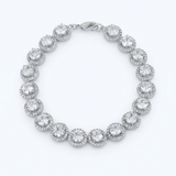 Avera - Elegant Halo Edition Classic Bracelet - One Size - Silver - View 2