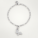 Avera - Rudy 0.25ct CZ Reindeer Charm Bracelet - One Size - Silver - View 2