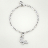 Avera - Rudy 0.25ct CZ Reindeer Charm Bracelet - One Size - Silver - View 3