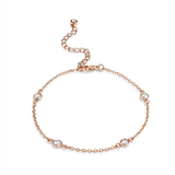 1Ct Plated CZ Round Bezel Saturn Bracelet — One Size / Pink — view 1