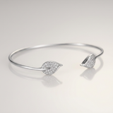 Avera - Trendy Bracelet with Cubic Zirconia Accents - One Size - Silver - View 3