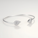Avera - Trendy Bracelet with Cubic Zirconia Accents - One Size - Silver - View 4