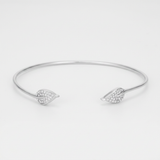 Avera - Trendy Bracelet with Cubic Zirconia Accents - One Size - Silver - View 2