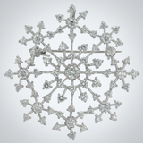 Avera - Delicate Snowflake Brooch - One Size - Silver - View 2