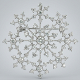 Avera - Delicate Snowflake Brooch - One Size - Silver - View 4
