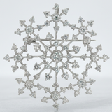 Avera - Delicate Snowflake Brooch - One Size - Silver - View 3