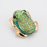 Shamrock Brooch With Crystal — One Size / Green — view 3