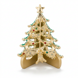 Avera - Christmas Tree Brooch With Crystals - One Size - Green - View 3
