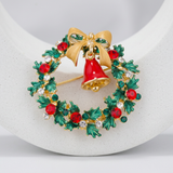 Avera - Wreath Brooch With Crystals - One Size - Multi - View 3